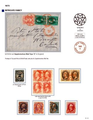 DIE PROGRESSION DER NEW YORK POSTSTEMPELN AUF AUSLANDSSENDUNGEN 1870-1878 – Blatt 53