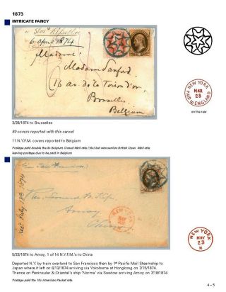 DIE PROGRESSION DER NEW YORK POSTSTEMPELN AUF AUSLANDSSENDUNGEN 1870-1878 – Blatt 54