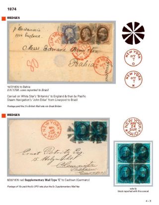 DIE PROGRESSION DER NEW YORK POSTSTEMPELN AUF AUSLANDSSENDUNGEN 1870-1878 – Blatt 58