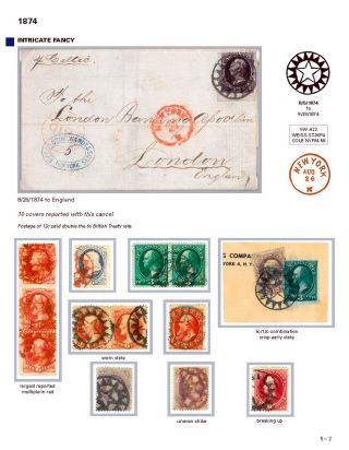 DIE PROGRESSION DER NEW YORK POSTSTEMPELN AUF AUSLANDSSENDUNGEN 1870-1878 – Blatt 67