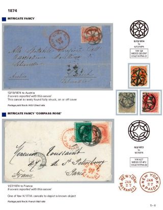 DIE PROGRESSION DER NEW YORK POSTSTEMPELN AUF AUSLANDSSENDUNGEN 1870-1878 – Blatt 73