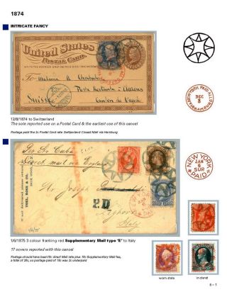 DIE PROGRESSION DER NEW YORK POSTSTEMPELN AUF AUSLANDSSENDUNGEN 1870-1878 – Blatt 82