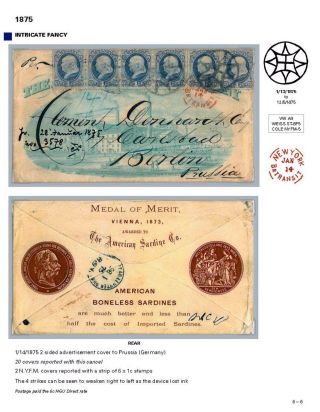DIE PROGRESSION DER NEW YORK POSTSTEMPELN AUF AUSLANDSSENDUNGEN 1870-1878 – Blatt 87