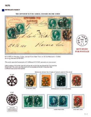 DIE PROGRESSION DER NEW YORK POSTSTEMPELN AUF AUSLANDSSENDUNGEN 1870-1878 – Blatt 98