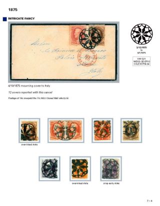 DIE PROGRESSION DER NEW YORK POSTSTEMPELN AUF AUSLANDSSENDUNGEN 1870-1878 – Blatt 101