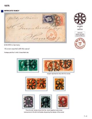 DIE PROGRESSION DER NEW YORK POSTSTEMPELN AUF AUSLANDSSENDUNGEN 1870-1878 – Blatt 103