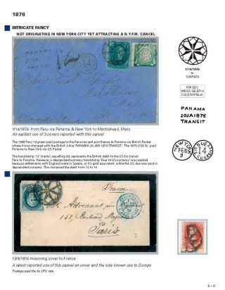 DIE PROGRESSION DER NEW YORK POSTSTEMPELN AUF AUSLANDSSENDUNGEN 1870-1878 – Blatt 119