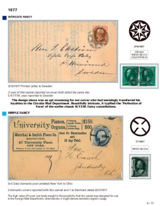 DIE PROGRESSION DER NEW YORK POSTSTEMPELN AUF AUSLANDSSENDUNGEN 1870-1878 – Blatt 126