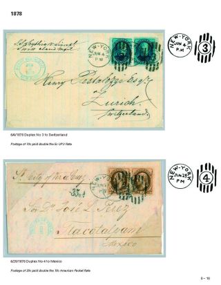 DIE PROGRESSION DER NEW YORK POSTSTEMPELN AUF AUSLANDSSENDUNGEN 1870-1878 – Blatt 129