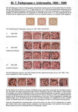 DAS "CHAMÄLEON" DER PHILATELIE, DIE FARBEN DER ERSTE 2 MARK-MARKE DER DEUTSCHEN REICHPOST VON 1875 BIS 1900 – Blatt 7
