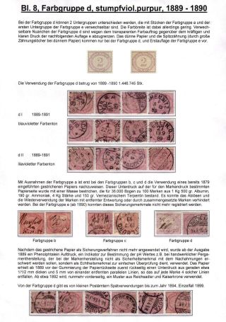 DAS "CHAMÄLEON" DER PHILATELIE, DIE FARBEN DER ERSTE 2 MARK-MARKE DER DEUTSCHEN REICHPOST VON 1875 BIS 1900 – Blatt 8