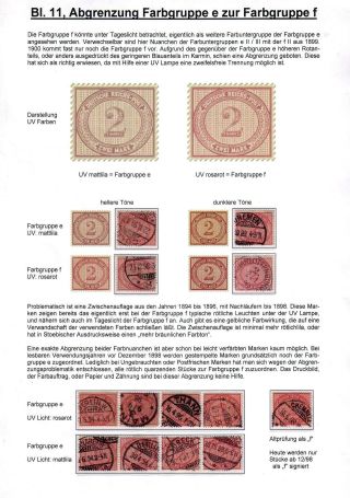 DAS "CHAMÄLEON" DER PHILATELIE, DIE FARBEN DER ERSTE 2 MARK-MARKE DER DEUTSCHEN REICHPOST VON 1875 BIS 1900 – Blatt 11