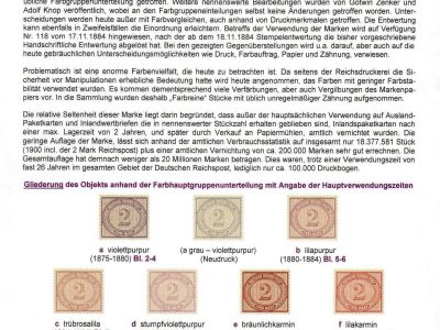 PHILATELIC CHAMELEON - COLOURS OF THE FIRST GERMAN STAMP 2 Mk (1875-1900)