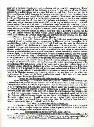 CHELM V UKRAJINSKÉ FILATELII A ERINNOFILATELII (1941-43) – list 2