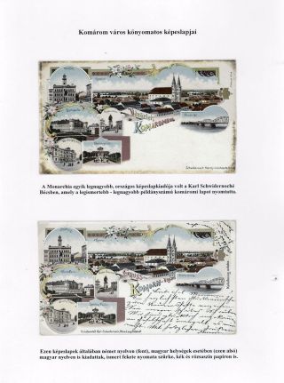 LITHOGRAPHISCHE ANSICHTSKARTEN VON STADT KOMÁROM – Blatt 3