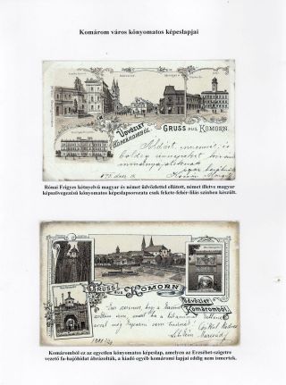 LITHOGRAPHISCHE ANSICHTSKARTEN VON STADT KOMÁROM – Blatt 5