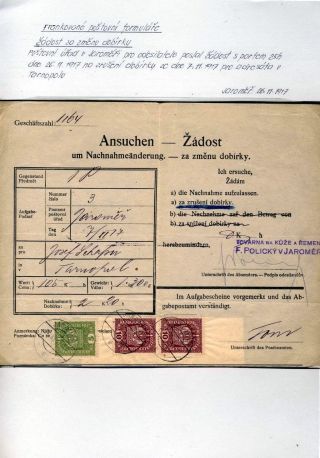 AUSTRIA 1916-1917, FRANKED FORMS AND FRANKINGS – sheet 3