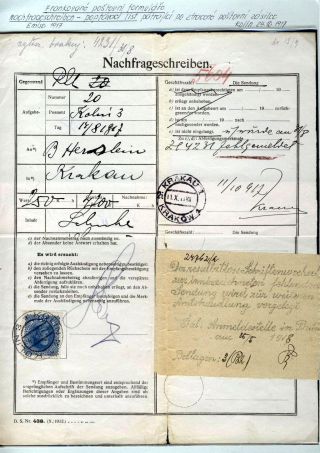 AUSTRIA 1916-1917, FRANKED FORMS AND FRANKINGS – sheet 6