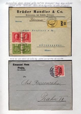 AUSTRIA 1916-1917, FRANKED FORMS AND FRANKINGS – sheet 8