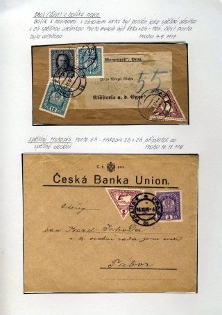 AUSTRIA 1916-1917, FRANKED FORMS AND FRANKINGS – sheet 9
