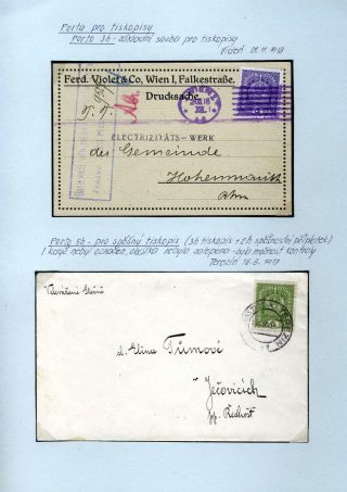 AUSTRIA 1916-1917, FRANKED FORMS AND FRANKINGS – sheet 13