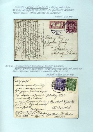 AUSTRIA 1916-1917, FRANKED FORMS AND FRANKINGS – sheet 14