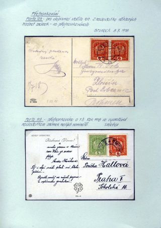 AUSTRIA 1916-1917, FRANKED FORMS AND FRANKINGS – sheet 15
