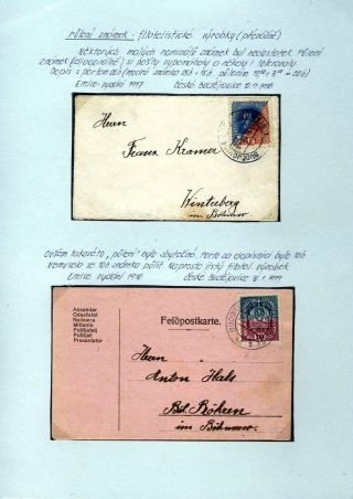 AUSTRIA 1916-1917, FRANKED FORMS AND FRANKINGS – sheet 16