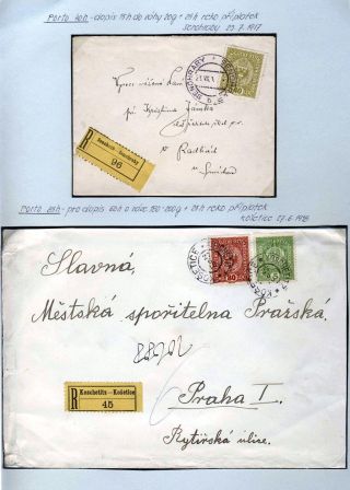 AUSTRIA 1916-1917, FRANKED FORMS AND FRANKINGS – sheet 18
