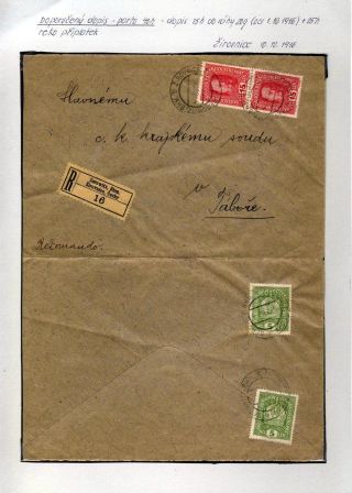 AUSTRIA 1916-1917, FRANKED FORMS AND FRANKINGS – sheet 21