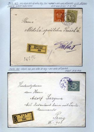AUSTRIA 1916-1917, FRANKED FORMS AND FRANKINGS – sheet 22