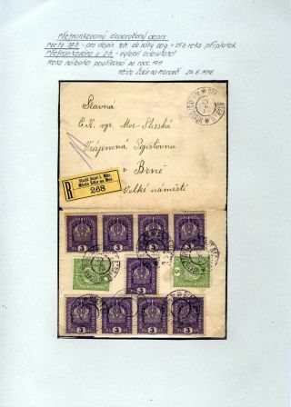 AUSTRIA 1916-1917, FRANKED FORMS AND FRANKINGS – sheet 24