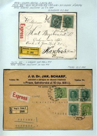 AUSTRIA 1916-1917, FRANKED FORMS AND FRANKINGS – sheet 26