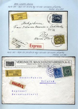 AUSTRIA 1916-1917, FRANKED FORMS AND FRANKINGS – sheet 28