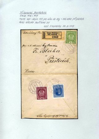 AUSTRIA 1916-1917, FRANKED FORMS AND FRANKINGS – sheet 29