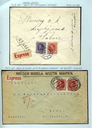 AUSTRIA 1916-1917, FRANKED FORMS AND FRANKINGS – sheet 31