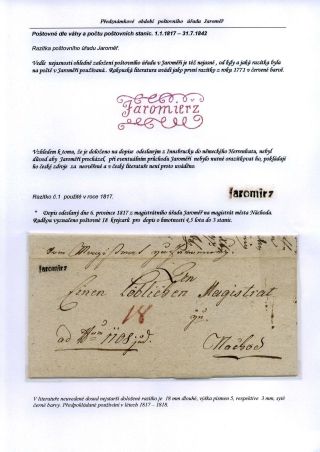 VORPHILATELISTISCHES ZEITRAUM DES POSTAMT JAROMER – Blatt 6