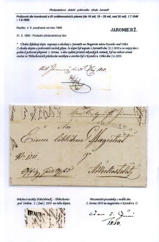 VORPHILATELISTISCHES ZEITRAUM DES POSTAMT JAROMER – Blatt 16