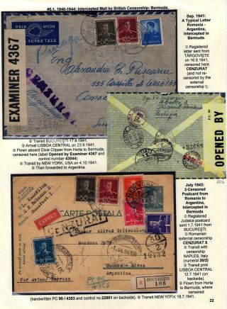 POŠTOVNÍ HISTORIE RUMUNSKA BĚHEM 2. SVĚTOVÉ VÁLKY - MEZINÁRODNÍ SOUVISLOSTI – list 22
