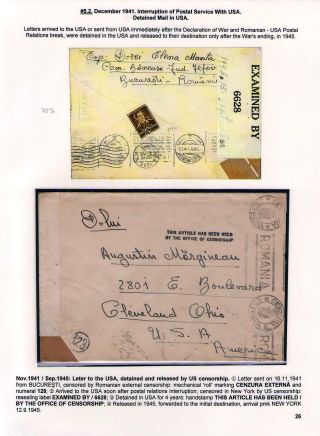 POŠTOVNÍ HISTORIE RUMUNSKA BĚHEM 2. SVĚTOVÉ VÁLKY - MEZINÁRODNÍ SOUVISLOSTI – list 26