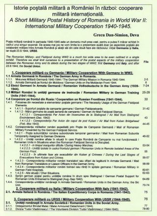 STRUČNÁ VOJENSKÁ POŠTOVNÍ HISTORIE RUMUNSKA ZA 2. SVĚTOVÉ VÁLKY: MEZINÁRODNÍ VOJENSKÁ SPOLUPRÁCE 1940-1945 – list 1