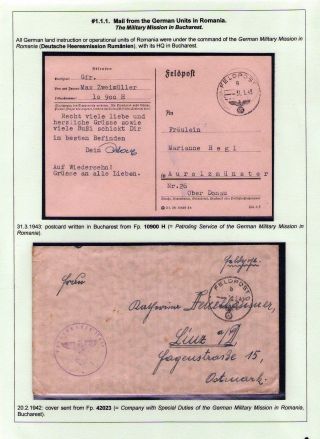 STRUČNÁ VOJENSKÁ POŠTOVNÍ HISTORIE RUMUNSKA ZA 2. SVĚTOVÉ VÁLKY: MEZINÁRODNÍ VOJENSKÁ SPOLUPRÁCE 1940-1945 – list 3