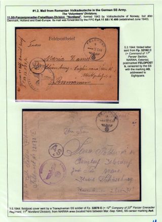 STRUČNÁ VOJENSKÁ POŠTOVNÍ HISTORIE RUMUNSKA ZA 2. SVĚTOVÉ VÁLKY: MEZINÁRODNÍ VOJENSKÁ SPOLUPRÁCE 1940-1945 – list 11
