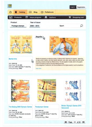 SLOVAK POSTAGE STAMPS 2008-2010 – sheet 5