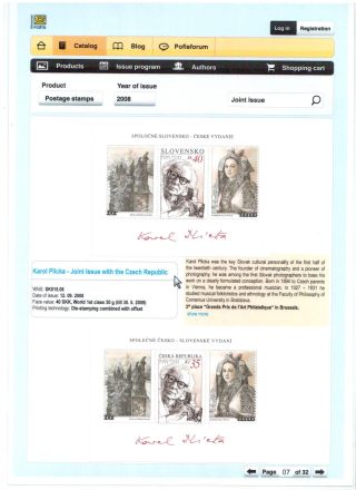 SLOVAK POSTAGE STAMPS 2008-2010 – sheet 7