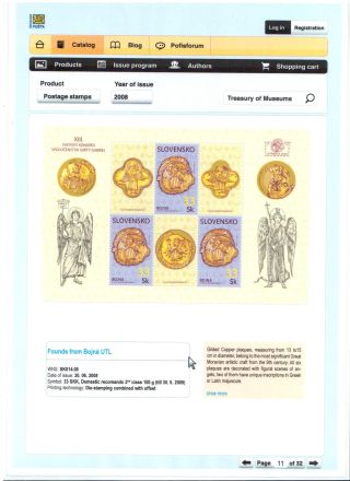 SLOVAK POSTAGE STAMPS 2008-2010 – sheet 11