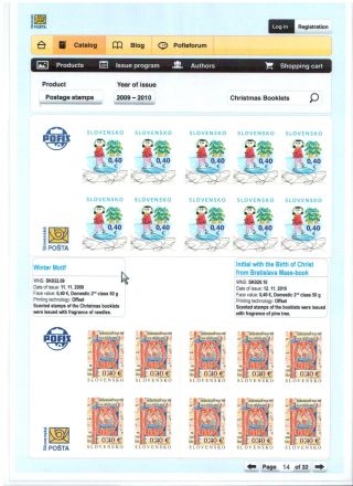 SLOVAK POSTAGE STAMPS 2008-2010 – sheet 14
