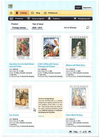 SLOVAK POSTAGE STAMPS 2008-2010 – sheet 15