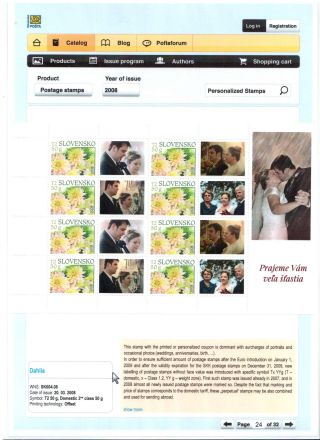 SLOVAK POSTAGE STAMPS 2008-2010 – sheet 24