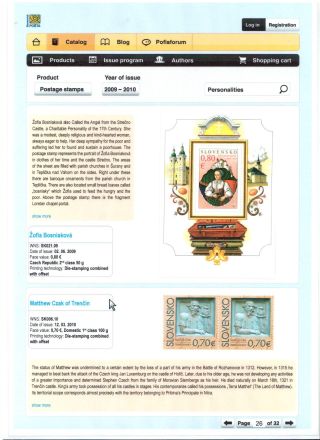 SLOVAK POSTAGE STAMPS 2008-2010 – sheet 26